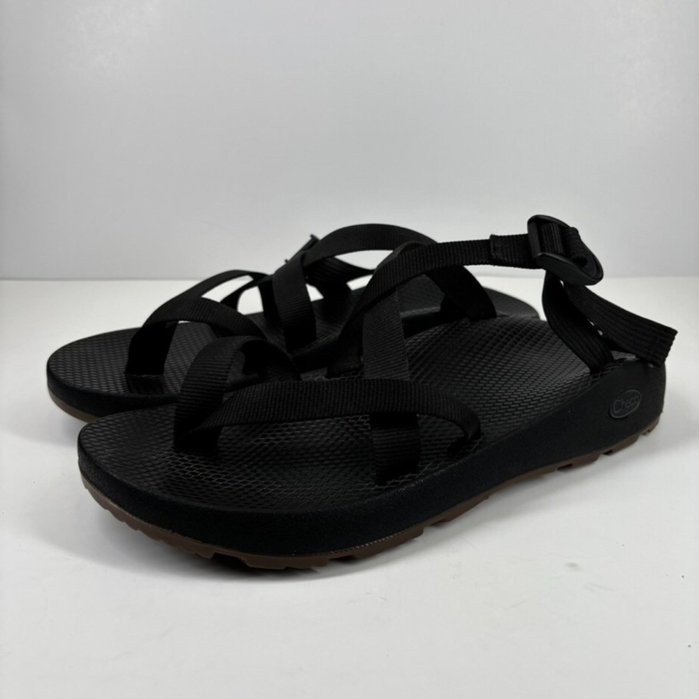 Chaco Tegu Men's US 12 Black Slip-On Strappy Hiking Water Sport‎ Sandals J106639